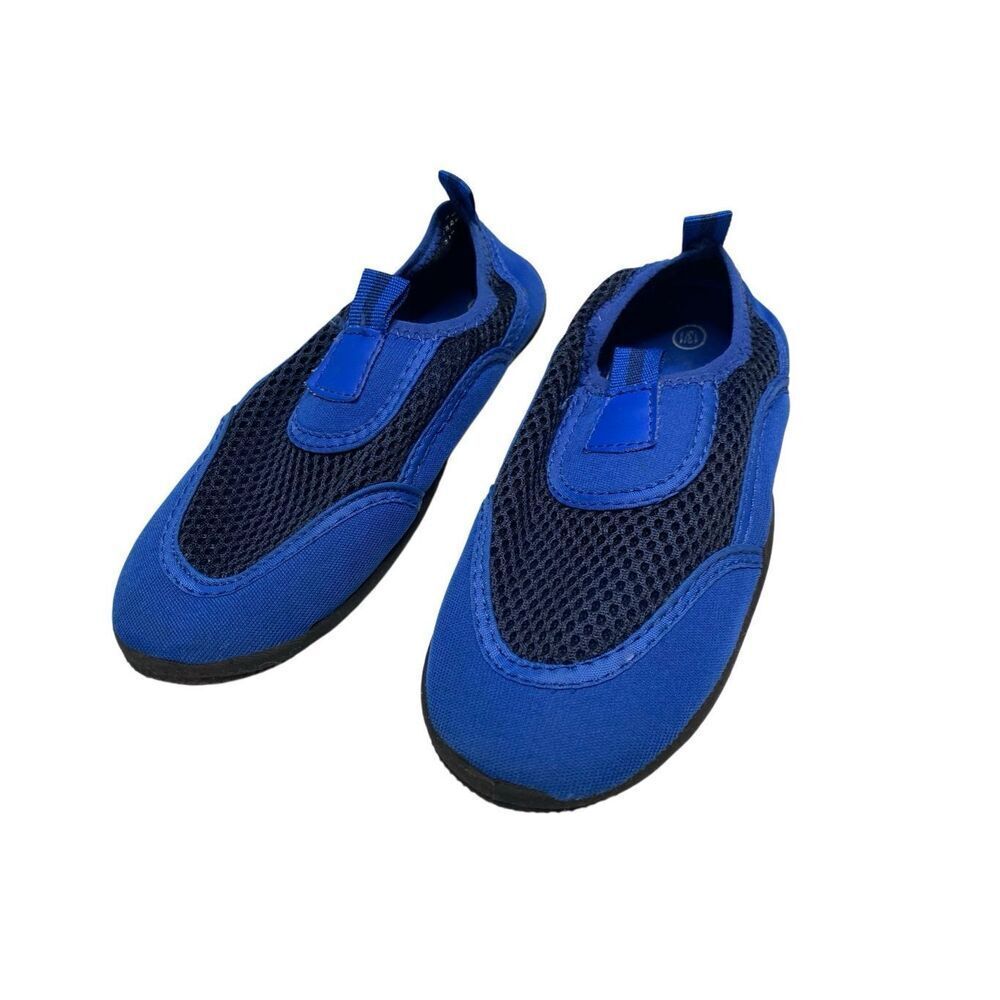 Blue Kids Water Shoes Slip On Aqua Socks Beach Pool Boys Size 13 Vacation Travel